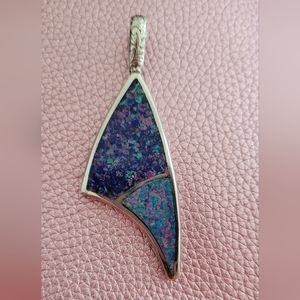 Silver and opal pendant